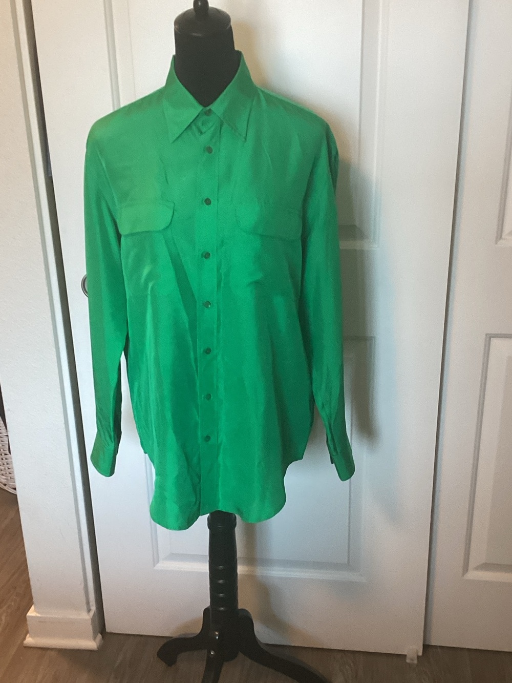 Ralph Lauren black label Bright Green Long-Sleeve Button-Down Shirt 10